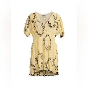 Ganni Yellow Floral Women's Dress